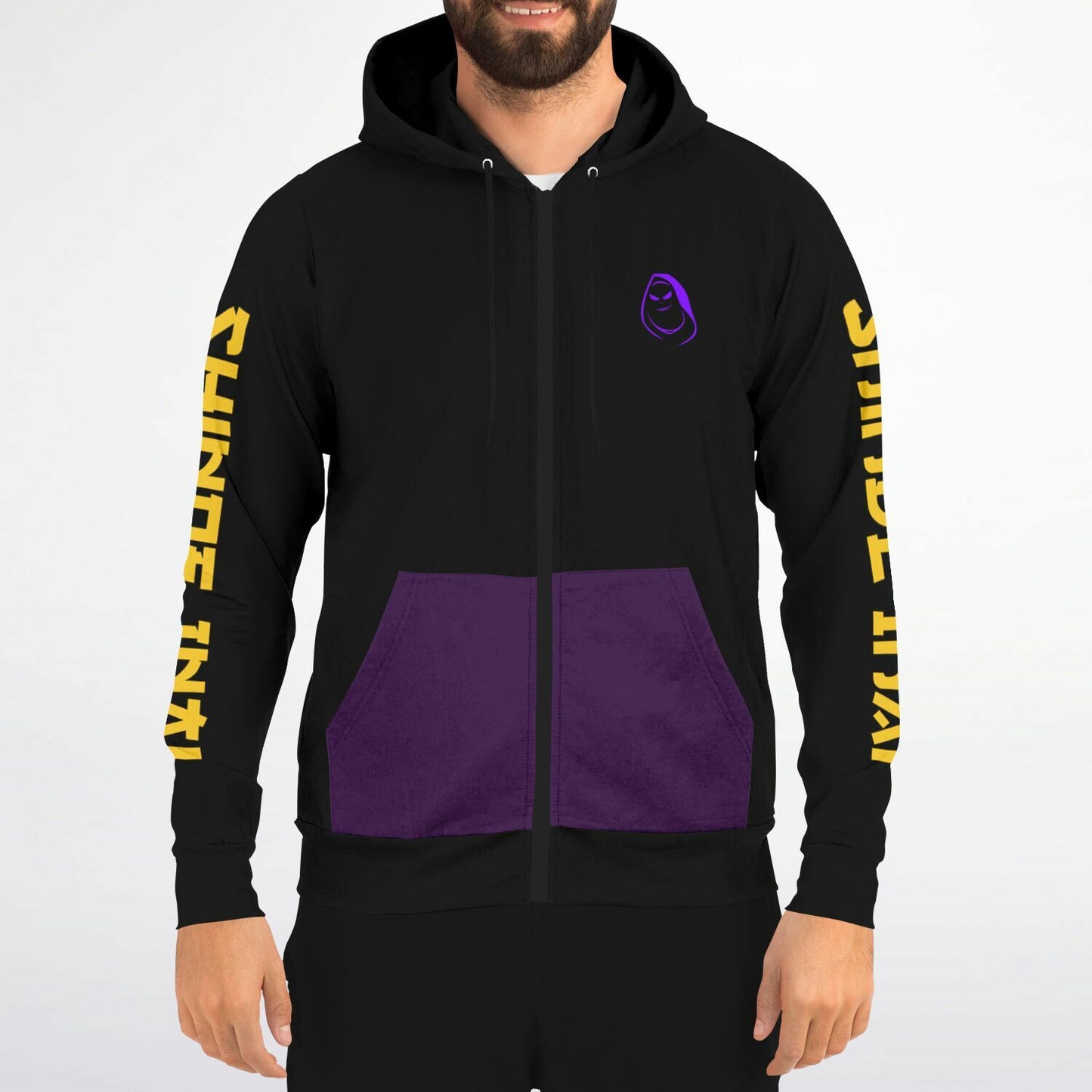 VenganSeeker NEVER DIE Zip-Up Hoodie - AOP