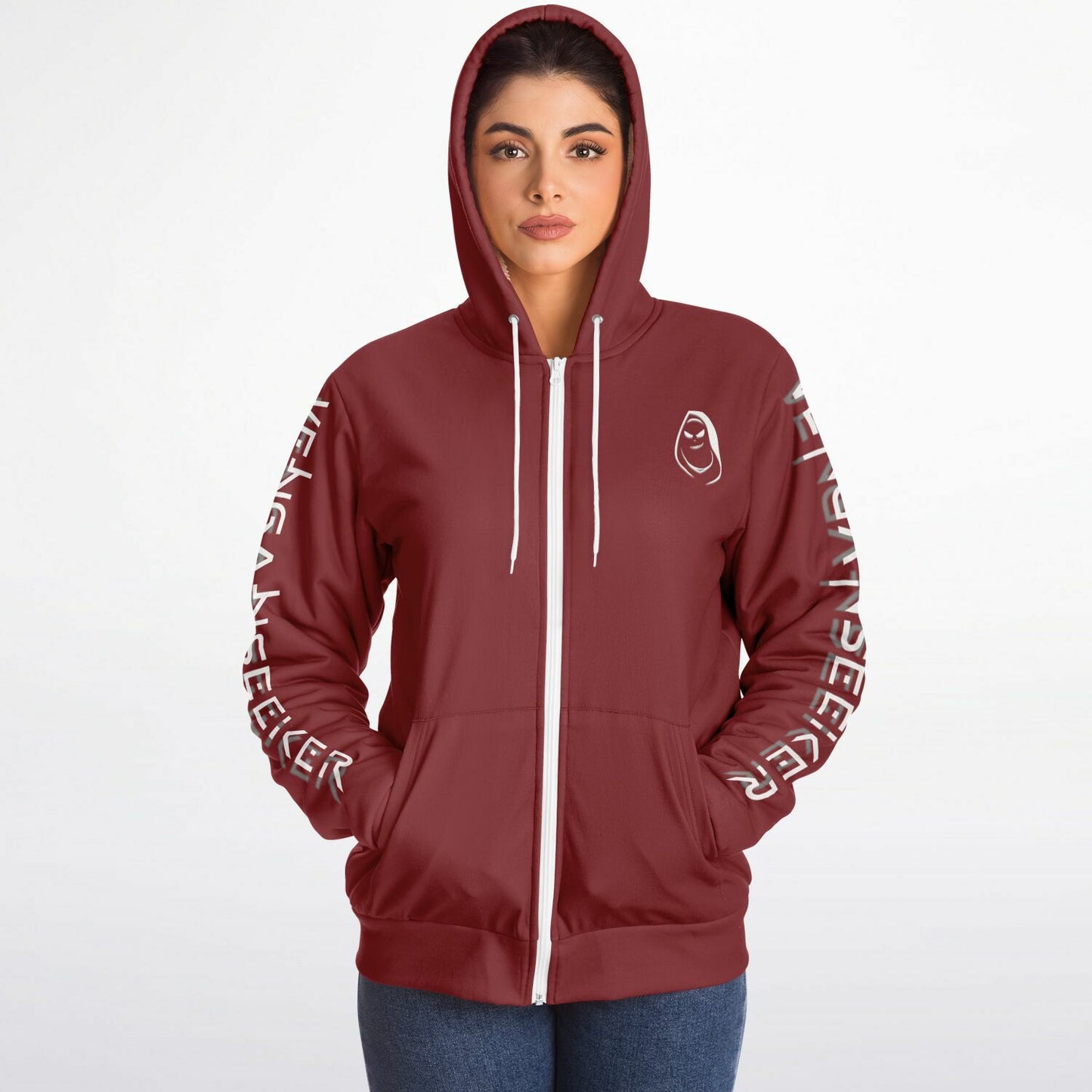 VenganSeeker Microfleece Zip hoodie - AOP