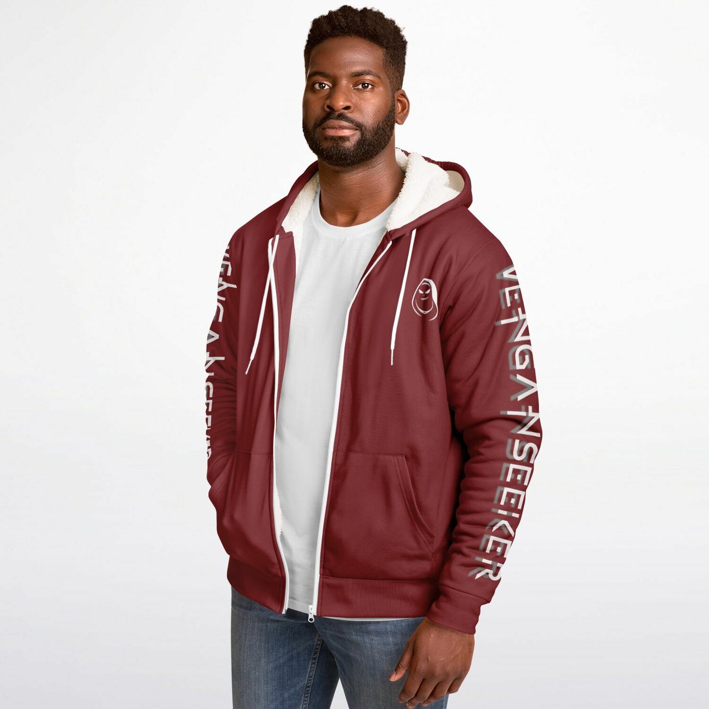 VenganSeeker Microfleece Zip hoodie - AOP