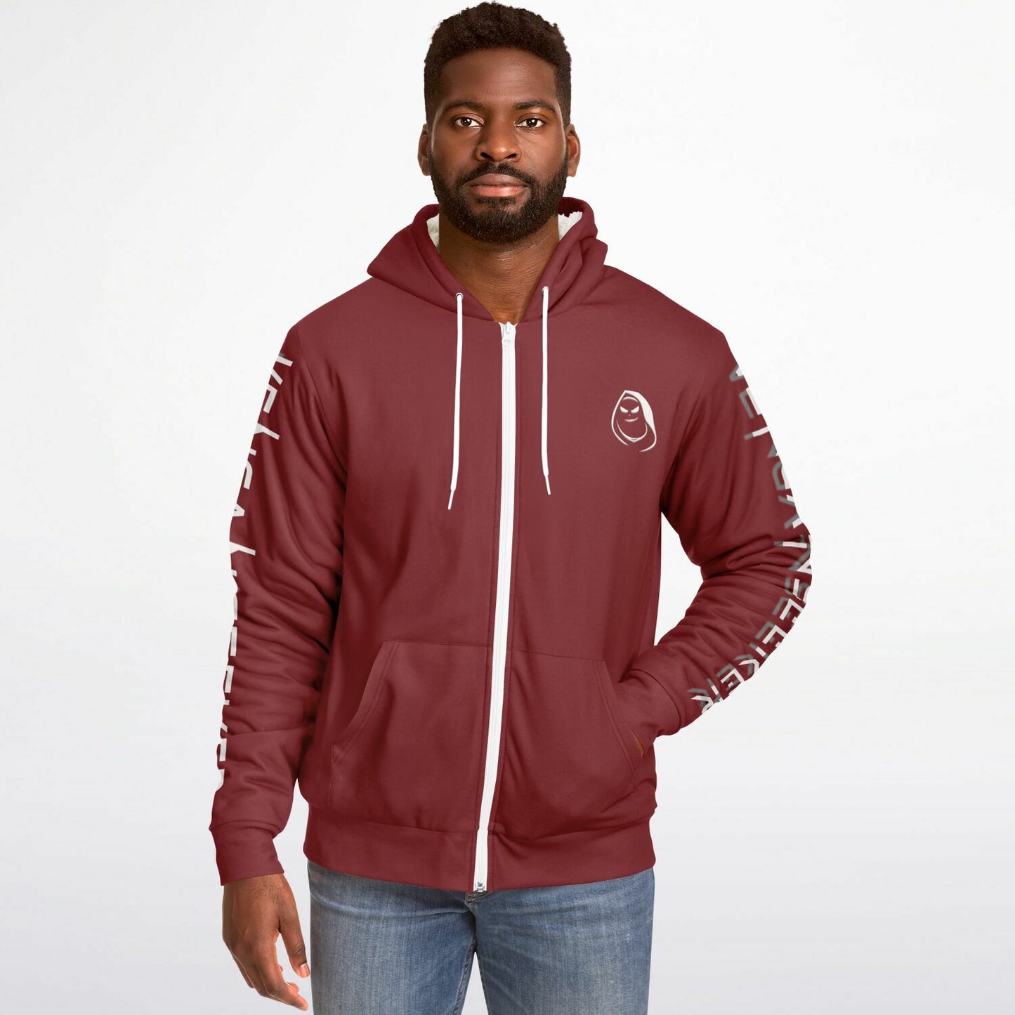 VenganSeeker Microfleece Zip hoodie - AOP