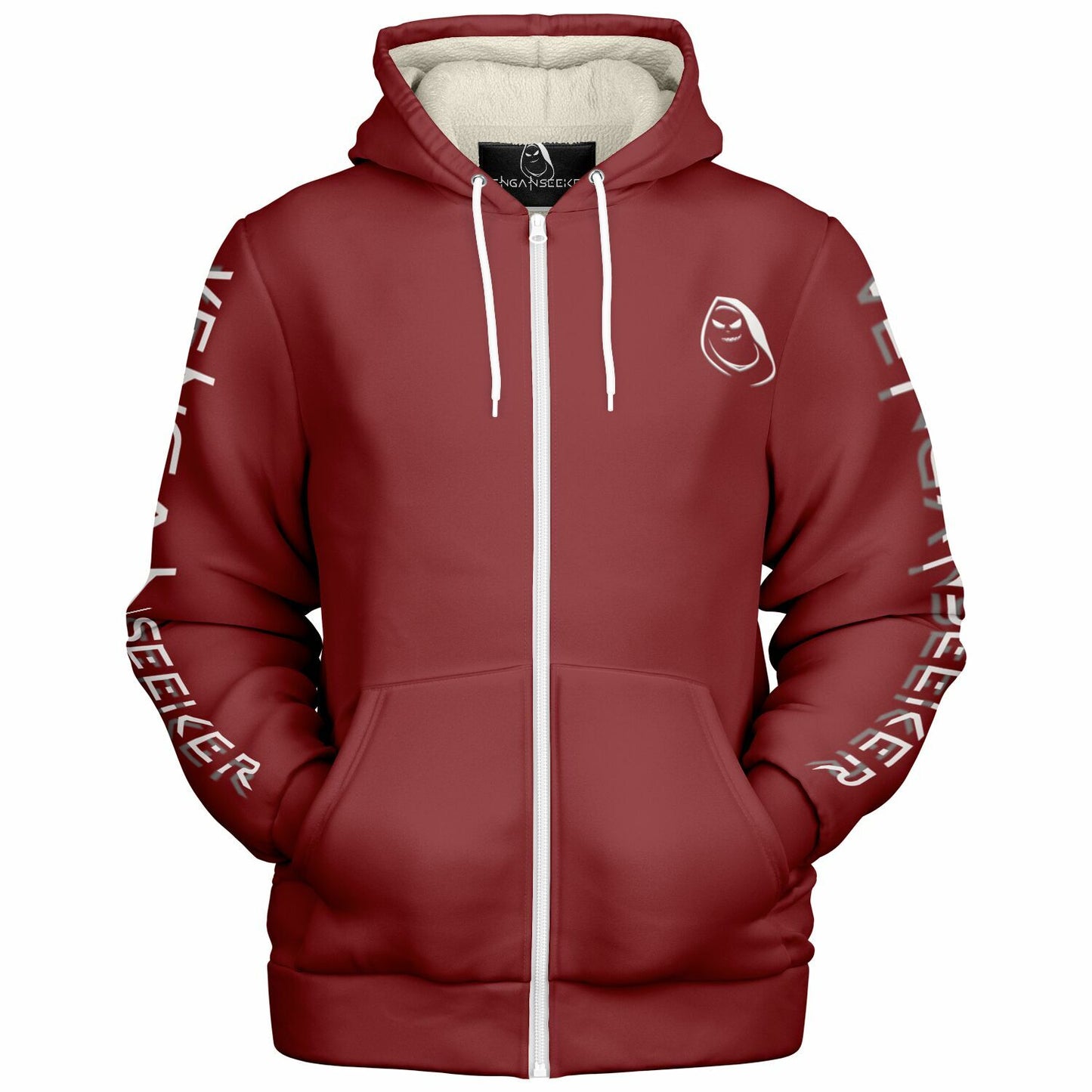 VenganSeeker Microfleece Zip hoodie - AOP