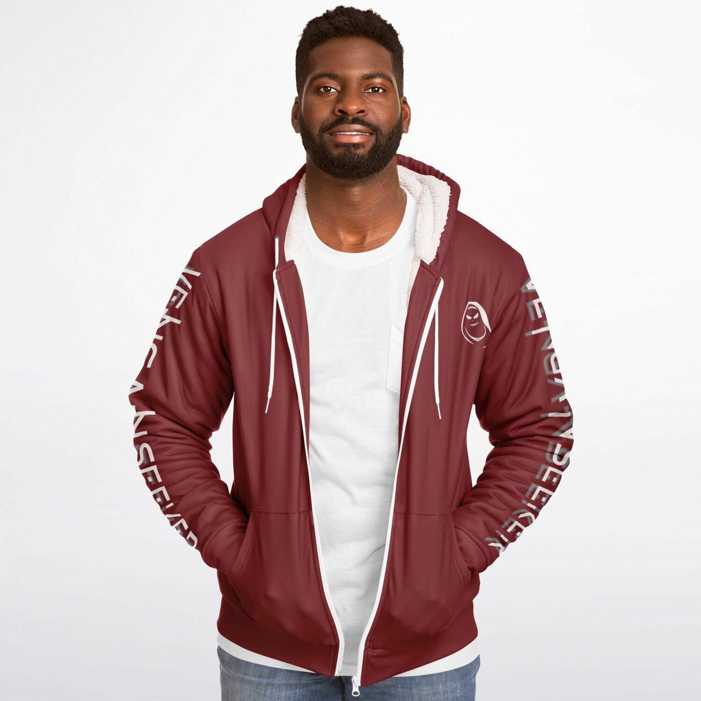 VenganSeeker Microfleece Zip hoodie - AOP