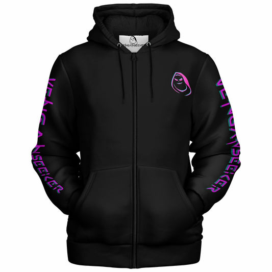 VenganSeeker Unisex Destroyer Zip hoodie - AOP