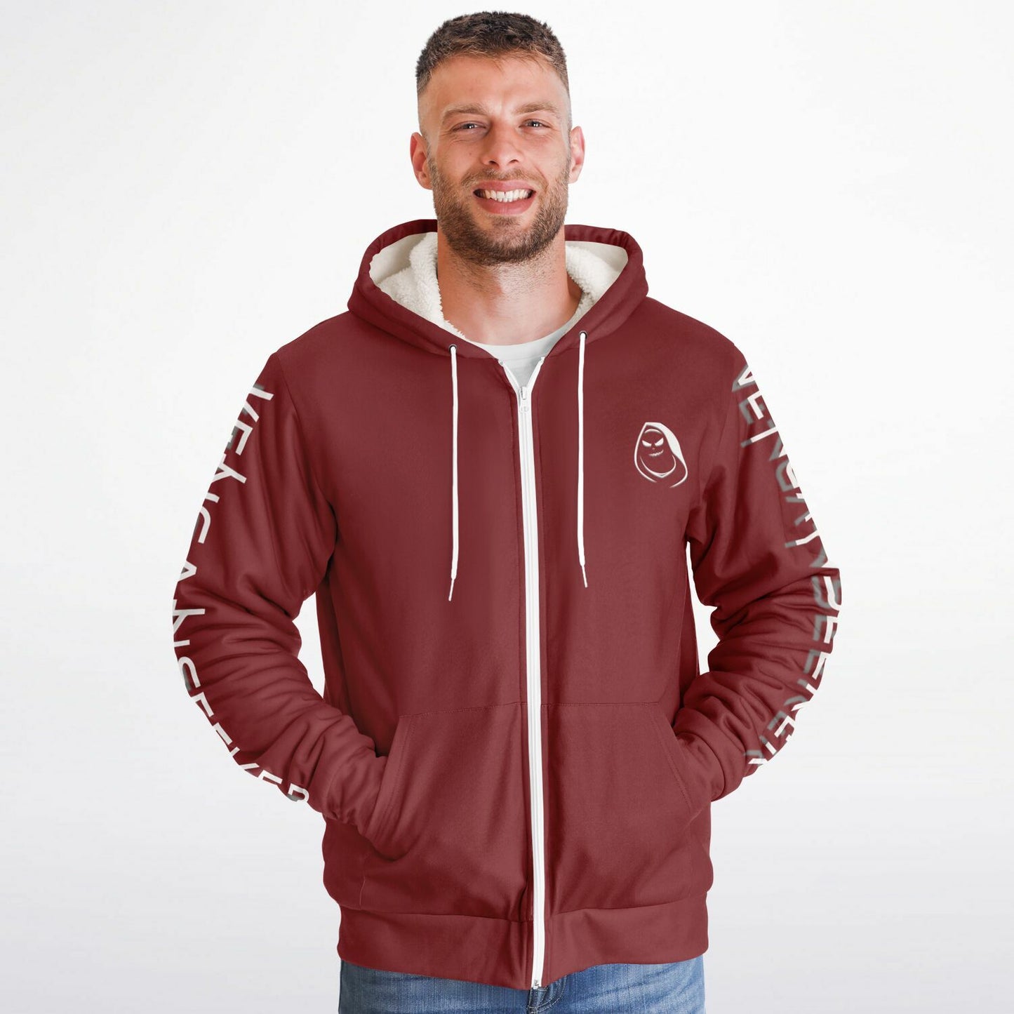 VenganSeeker Microfleece Zip hoodie - AOP