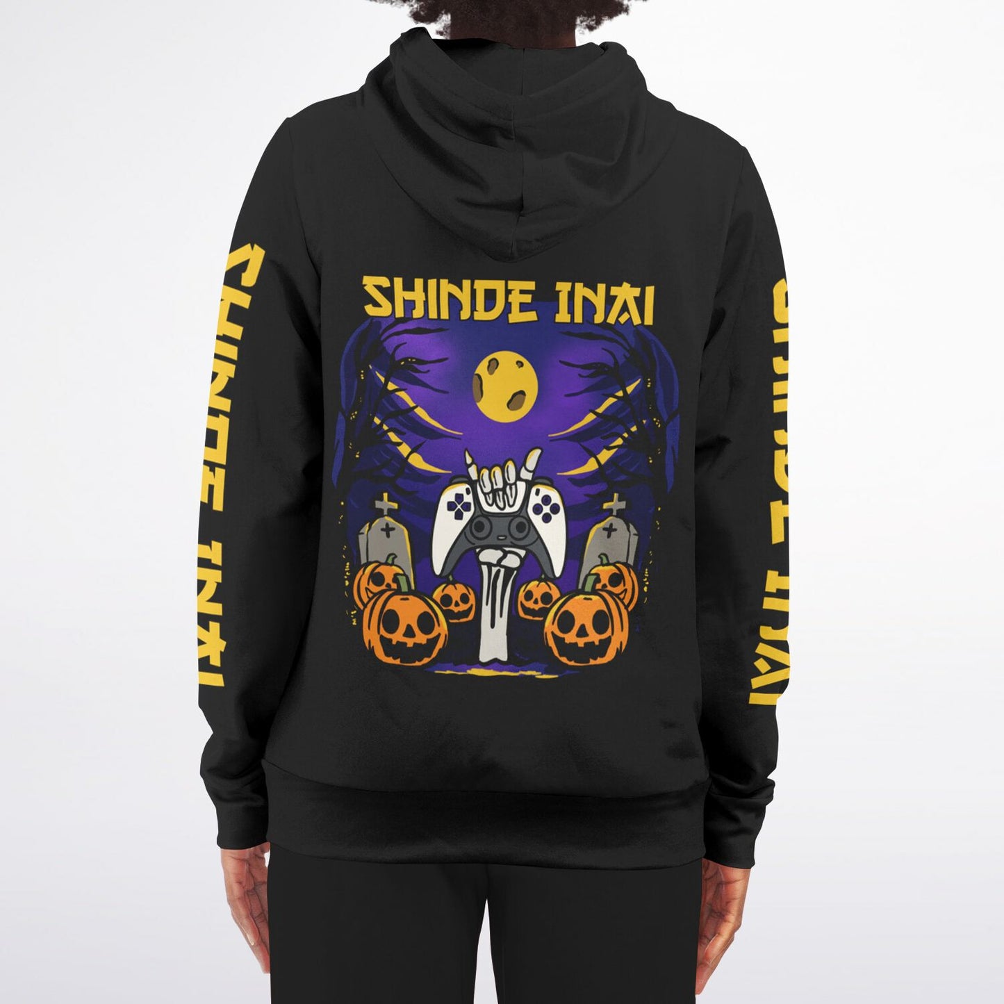 VenganSeeker NEVER DIE Zip-Up Hoodie - AOP